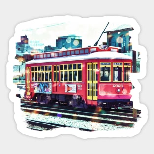 Bokeh Streetcar Sticker